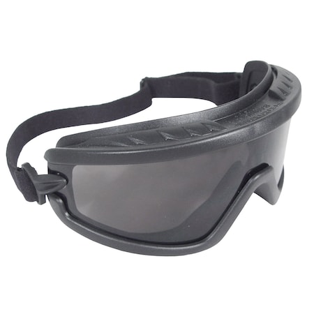 Radians Impact Resistant Safety Goggles, Smoke Anti-Fog Lens, Barricade Series, PR BG1-21